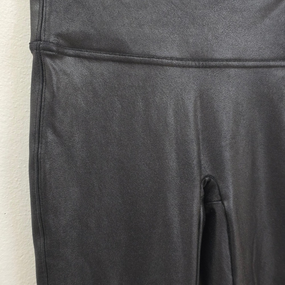 Spanx Faux Leather Leggings Black High Waist Shaper Pants‎ S/P Small 20110R - Picture 3 of 4